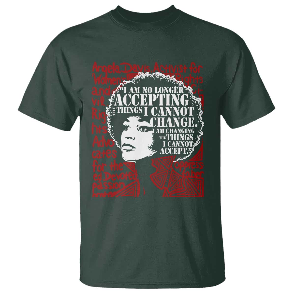 Angela Davis Inspirational Quote T Shirt Black History Month - Wonder Print Shop