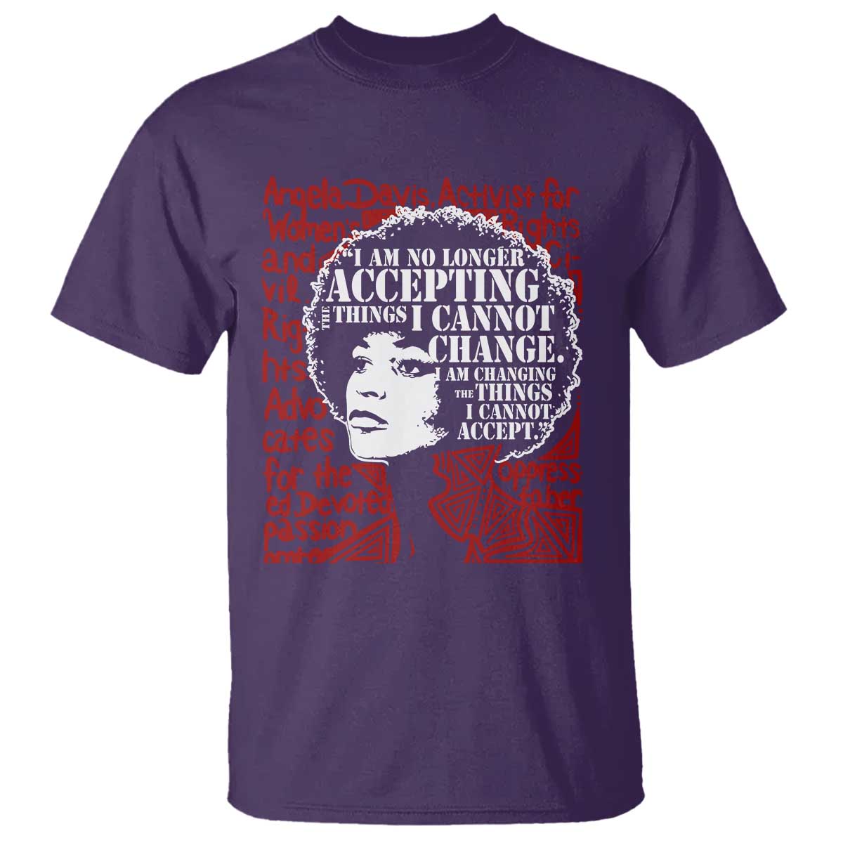 Angela Davis Inspirational Quote T Shirt Black History Month - Wonder Print Shop