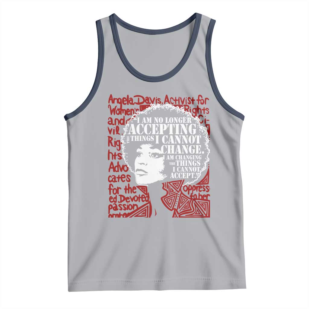 Angela Davis Inspirational Quote Tank Top Black History Month - Wonder Print Shop