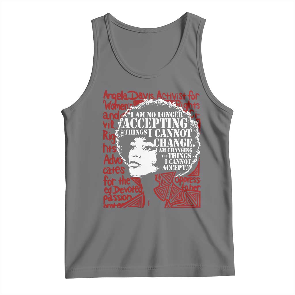 Angela Davis Inspirational Quote Tank Top Black History Month - Wonder Print Shop