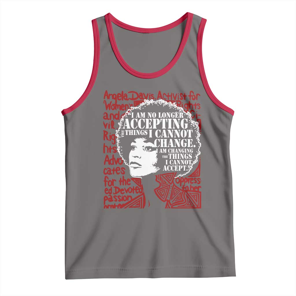 Angela Davis Inspirational Quote Tank Top Black History Month - Wonder Print Shop