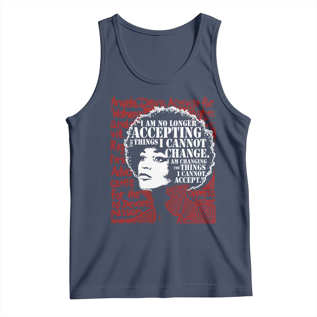 Angela Davis Inspirational Quote Tank Top Black History Month - Wonder Print Shop