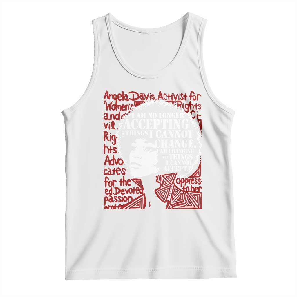 Angela Davis Inspirational Quote Tank Top Black History Month - Wonder Print Shop