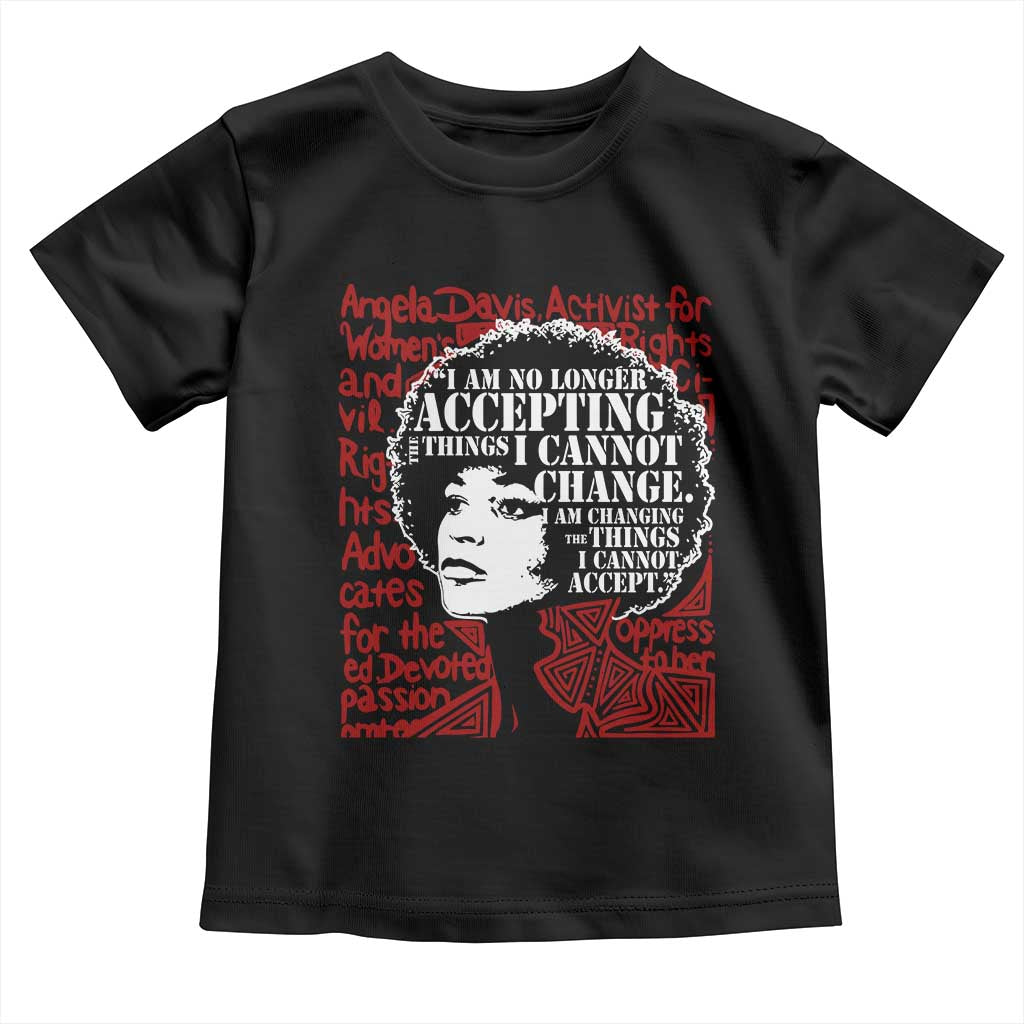 Angela Davis Inspirational Quote Toddler T Shirt Black History Month - Wonder Print Shop