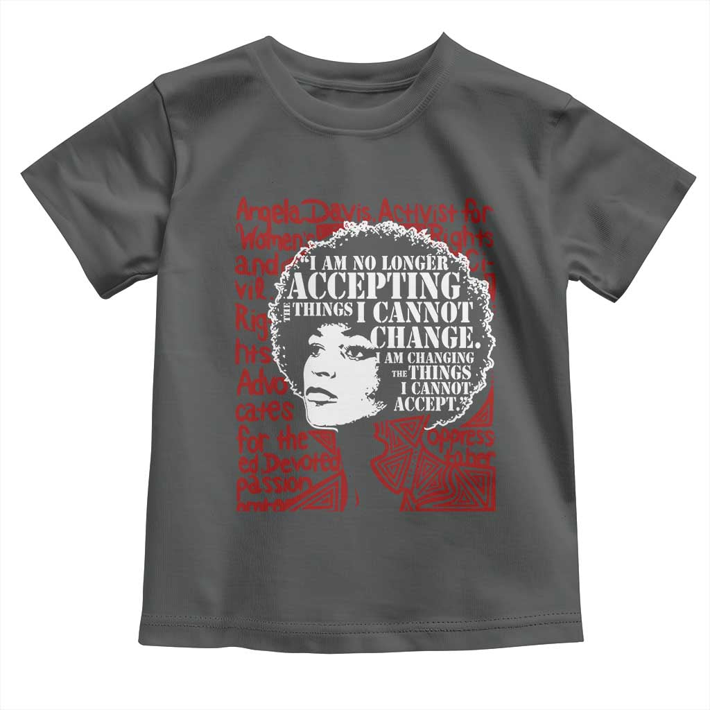 Angela Davis Inspirational Quote Toddler T Shirt Black History Month - Wonder Print Shop