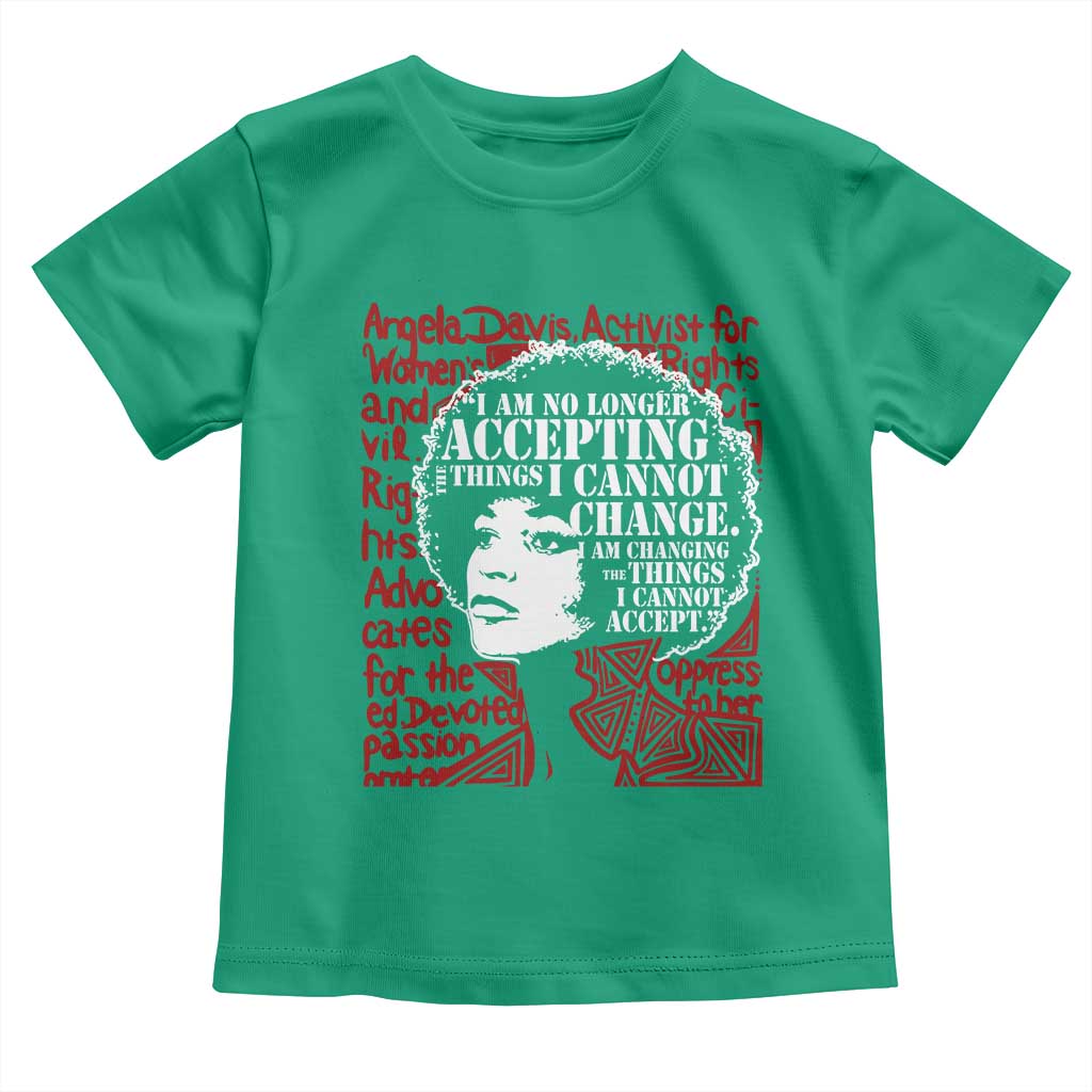 Angela Davis Inspirational Quote Toddler T Shirt Black History Month - Wonder Print Shop
