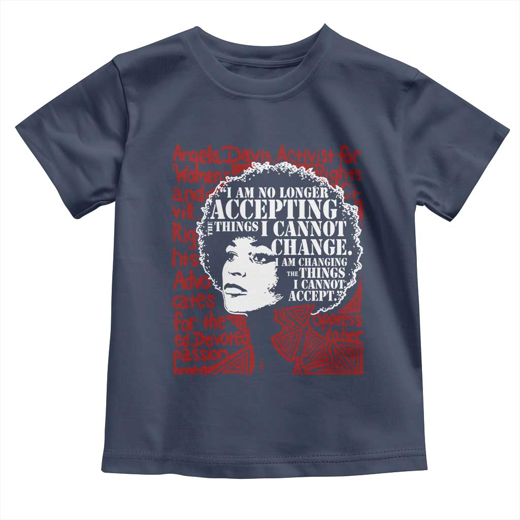 Angela Davis Inspirational Quote Toddler T Shirt Black History Month - Wonder Print Shop