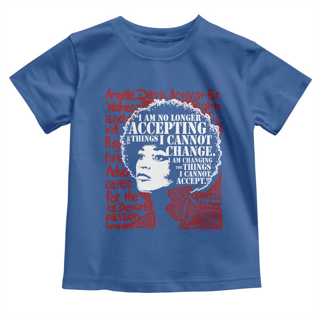 Angela Davis Inspirational Quote Toddler T Shirt Black History Month - Wonder Print Shop