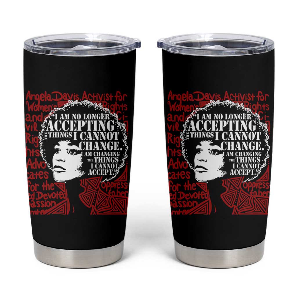 Angela Davis Inspirational Quote Tumbler Cup Black History Month - Wonder Print Shop