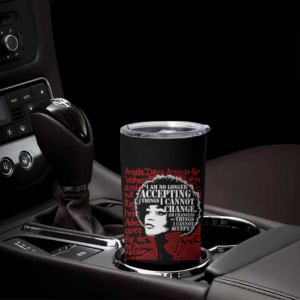 Angela Davis Inspirational Quote Tumbler Cup Black History Month - Wonder Print Shop