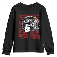 Angela Davis Inspirational Quote Youth Sweatshirt Black History Month - Wonder Print Shop