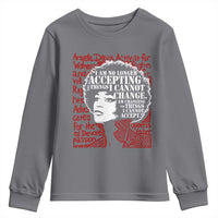 Angela Davis Inspirational Quote Youth Sweatshirt Black History Month - Wonder Print Shop