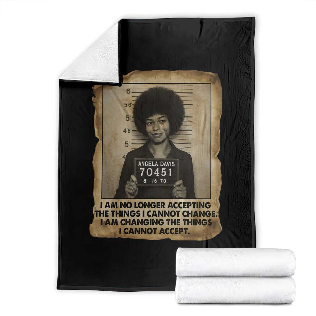Angela Davis Inspirational Quote Throw Blanket Black History Melanin - Wonder Print Shop