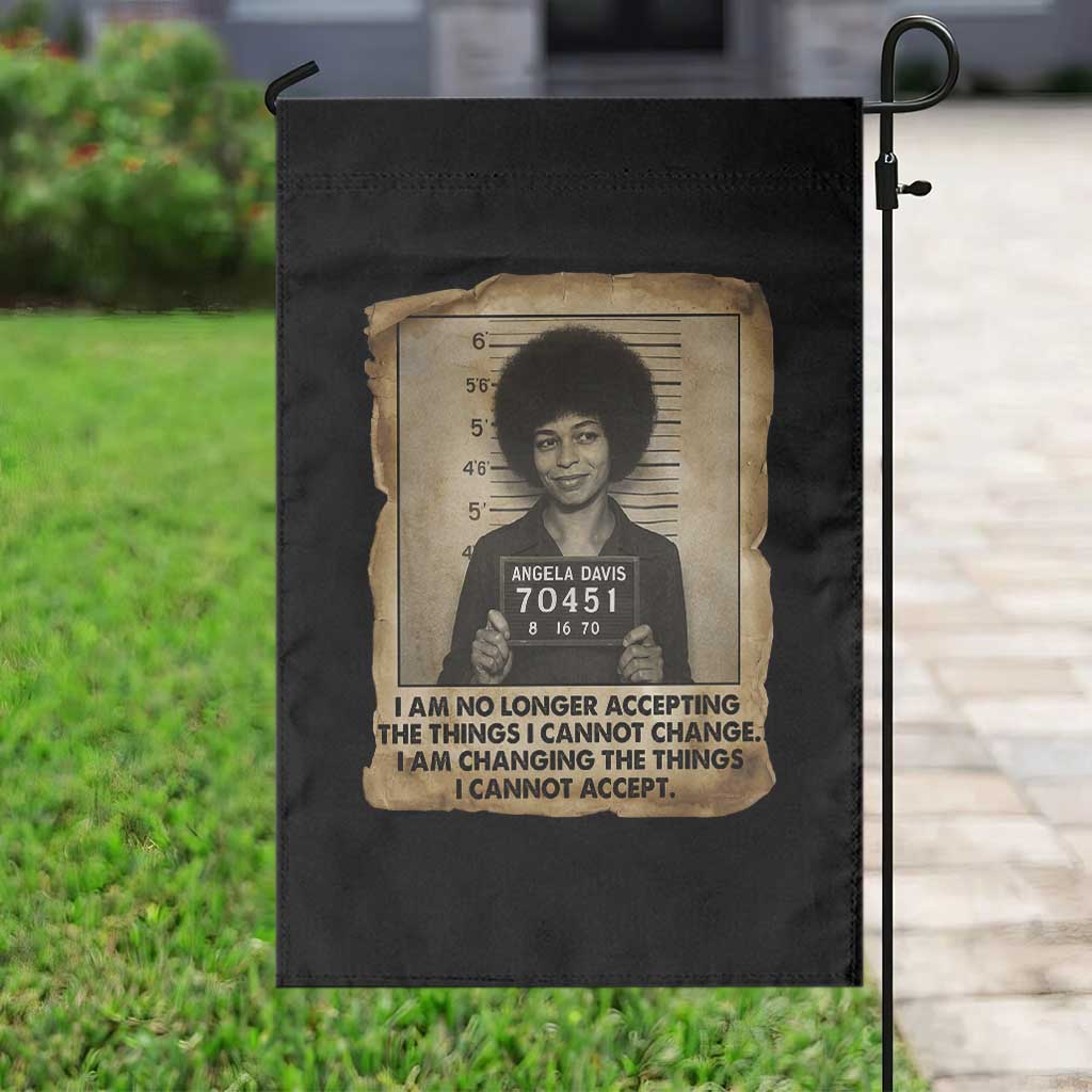 Angela Davis Inspirational Quote Garden Flag Black History Melanin - Wonder Print Shop