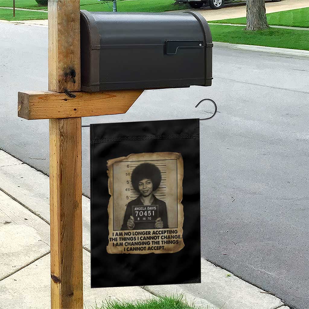 Angela Davis Inspirational Quote Garden Flag Black History Melanin - Wonder Print Shop