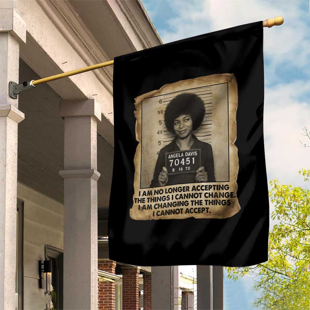 Angela Davis Inspirational Quote Garden Flag Black History Melanin - Wonder Print Shop