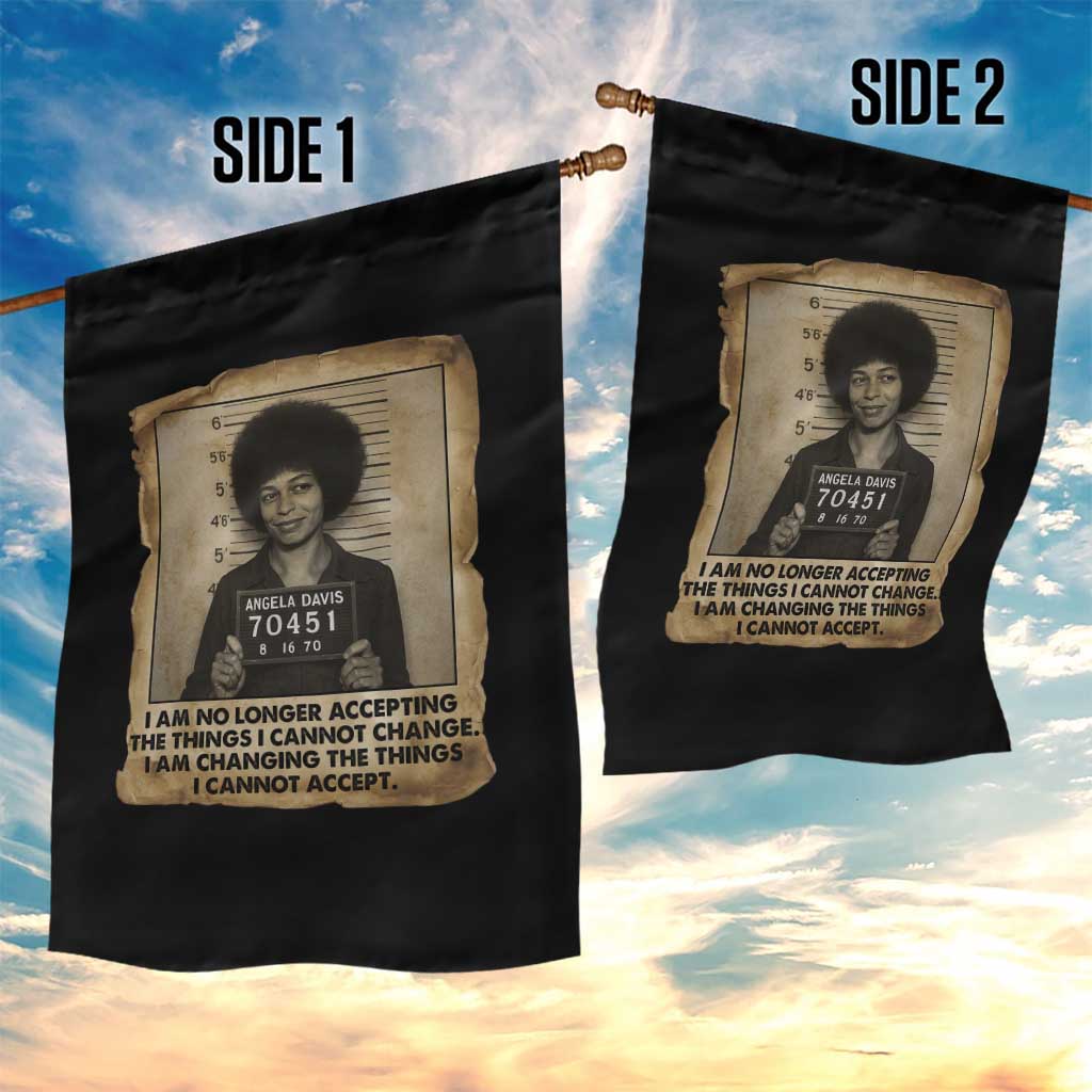 Angela Davis Inspirational Quote Garden Flag Black History Melanin - Wonder Print Shop