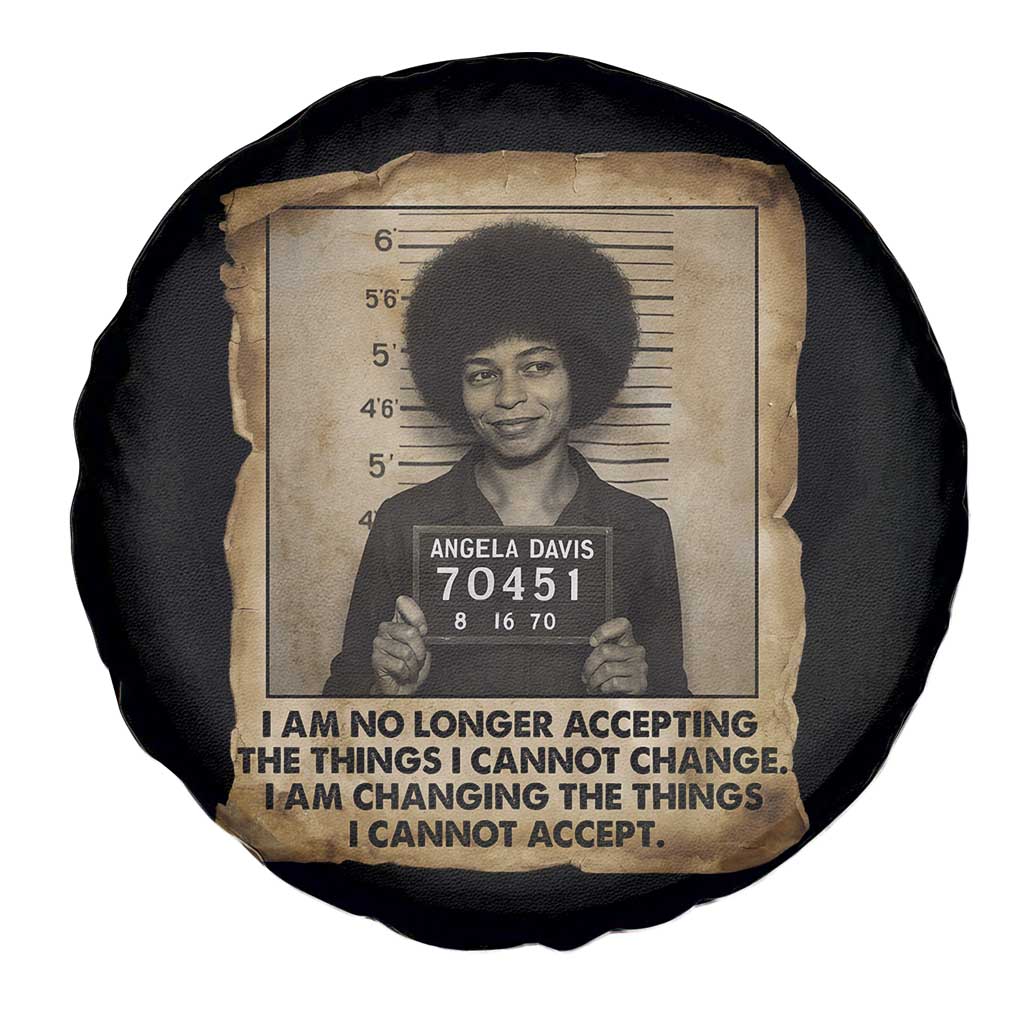Angela Davis Inspirational Quote Spare Tire Cover Black History Melanin - Wonder Print Shop