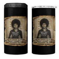 Angela Davis Inspirational Quote 4 in 1 Can Cooler Tumbler Black History Melanin - Wonder Print Shop