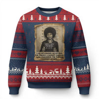 Angela Davis Inspirational Quote Ugly Christmas Sweater Black History Melanin - Wonder Print Shop