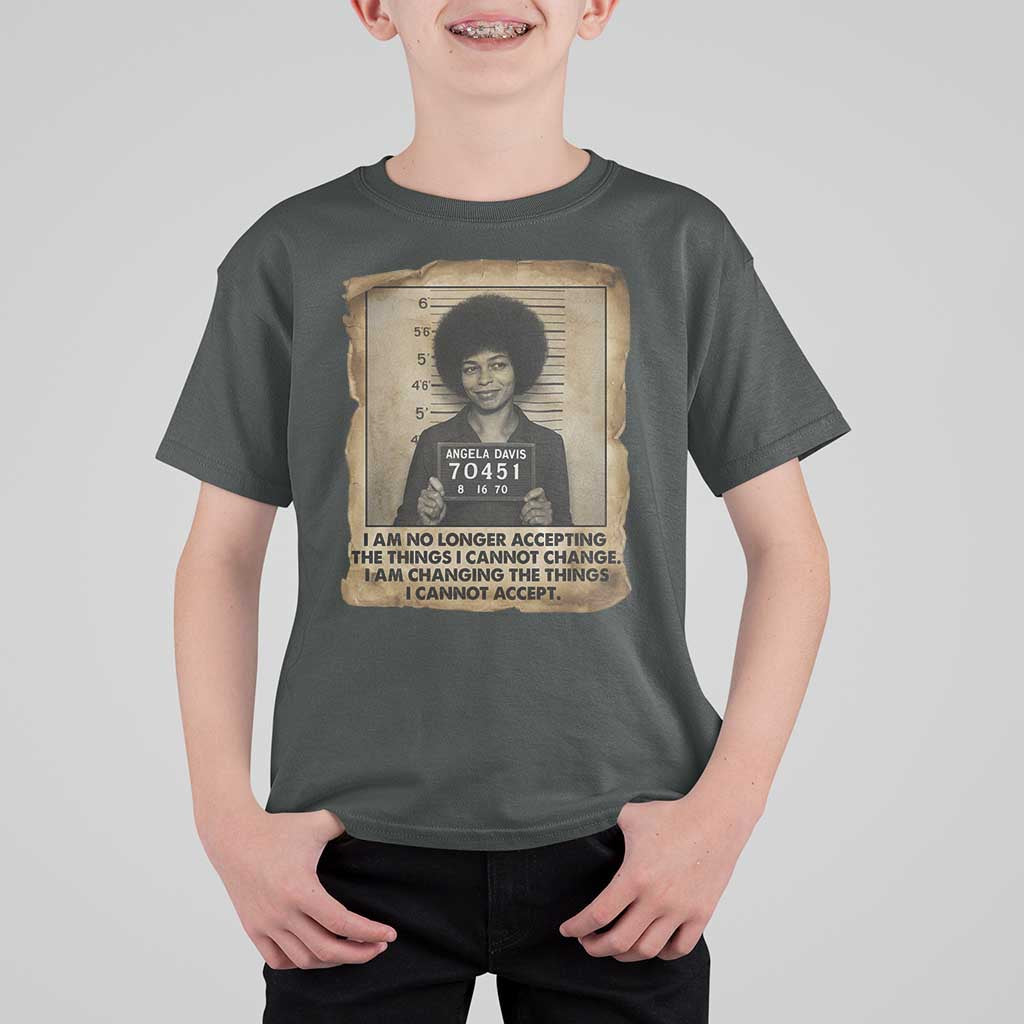 Angela Davis Inspirational Quote T Shirt For Kid Black History Melanin - Wonder Print Shop