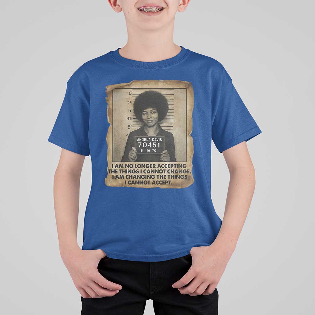 Angela Davis Inspirational Quote T Shirt For Kid Black History Melanin - Wonder Print Shop