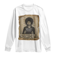 Angela Davis Inspirational Quote Long Sleeve Shirt Black History Melanin - Wonder Print Shop
