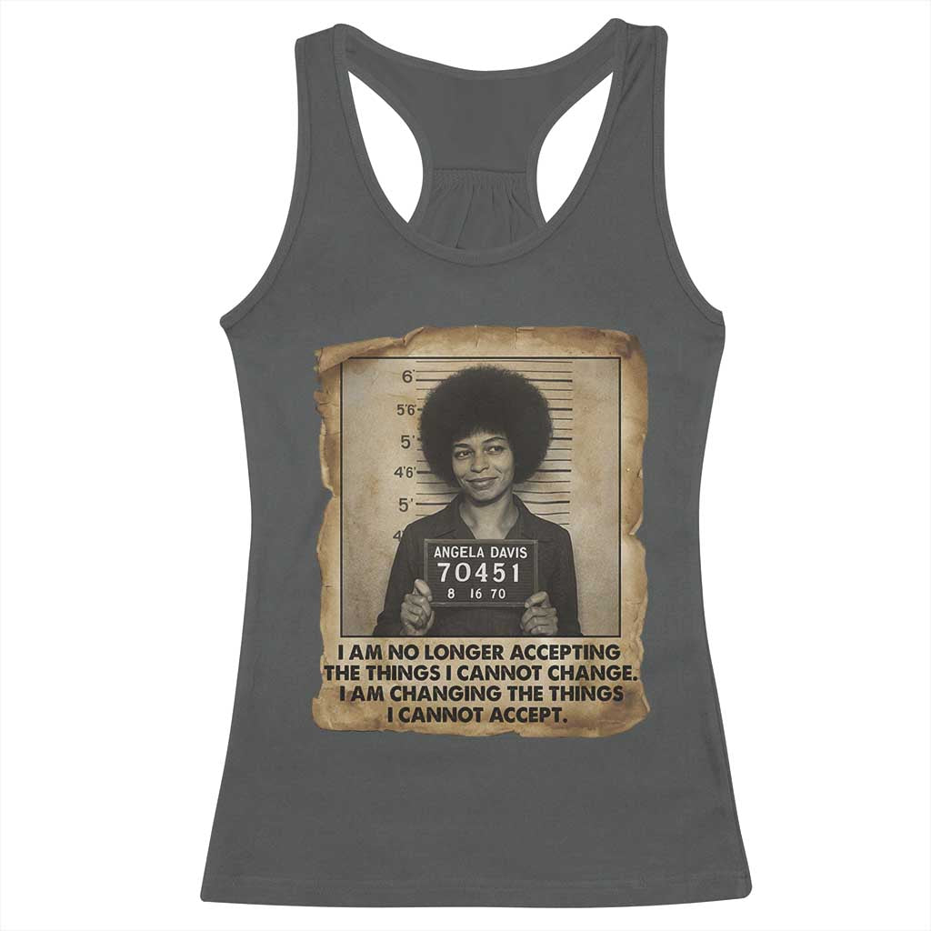 Angela Davis Inspirational Quote Racerback Tank Top Black History Melanin - Wonder Print Shop