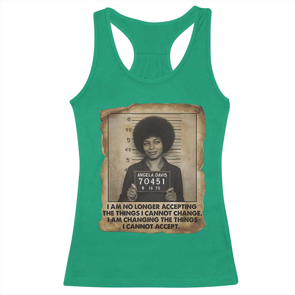 Angela Davis Inspirational Quote Racerback Tank Top Black History Melanin - Wonder Print Shop