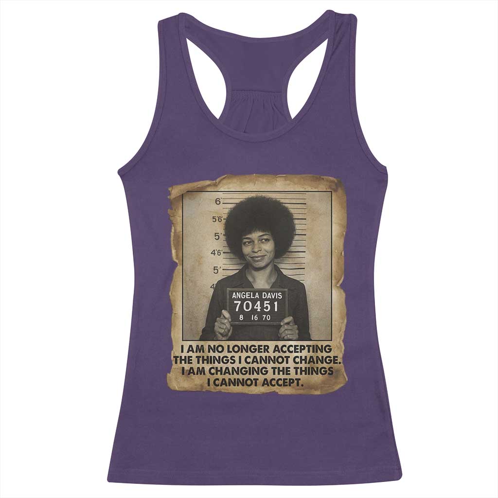 Angela Davis Inspirational Quote Racerback Tank Top Black History Melanin - Wonder Print Shop