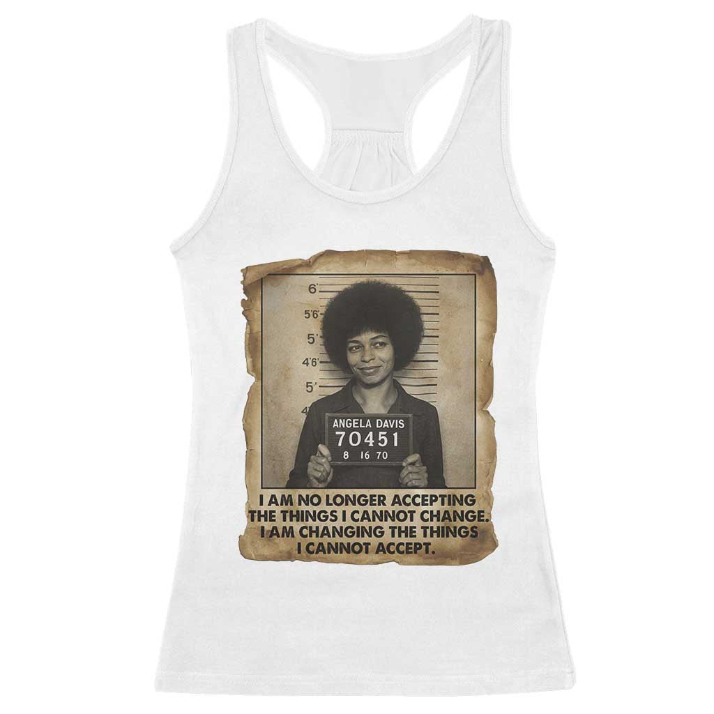 Angela Davis Inspirational Quote Racerback Tank Top Black History Melanin - Wonder Print Shop