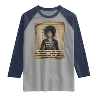 Angela Davis Inspirational Quote Raglan Shirt Black History Melanin - Wonder Print Shop