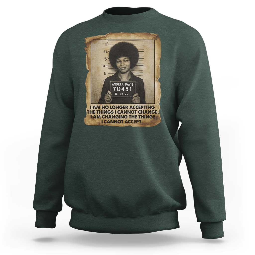 Angela Davis Inspirational Quote Sweatshirt Black History Melanin - Wonder Print Shop