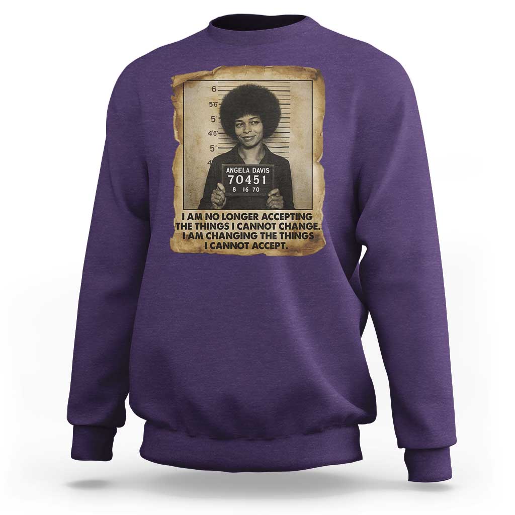 Angela Davis Inspirational Quote Sweatshirt Black History Melanin - Wonder Print Shop