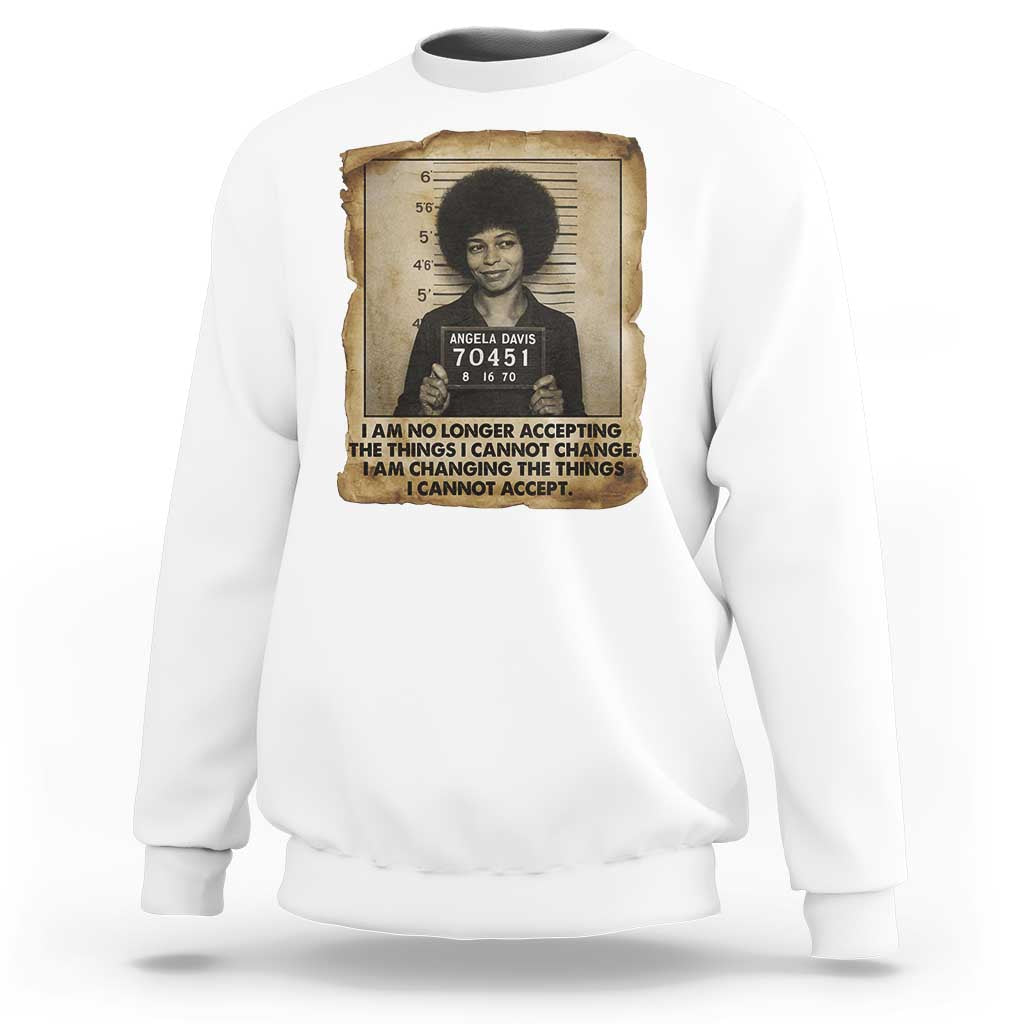 Angela Davis Inspirational Quote Sweatshirt Black History Melanin - Wonder Print Shop