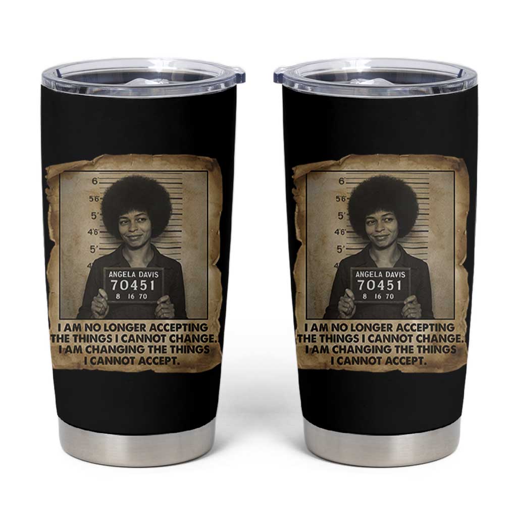 Angela Davis Inspirational Quote Tumbler Cup Black History Melanin - Wonder Print Shop