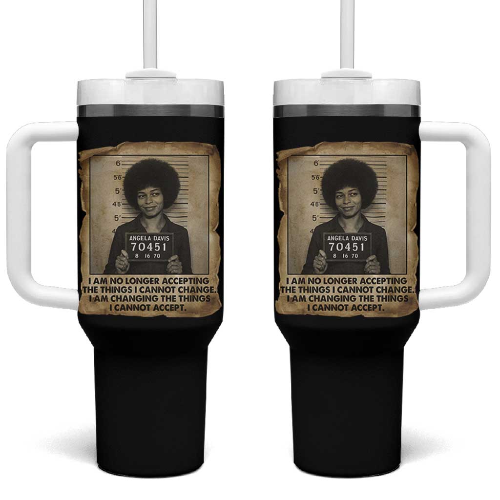 Angela Davis Inspirational Quote Tumbler With Handle Black History Melanin - Wonder Print Shop