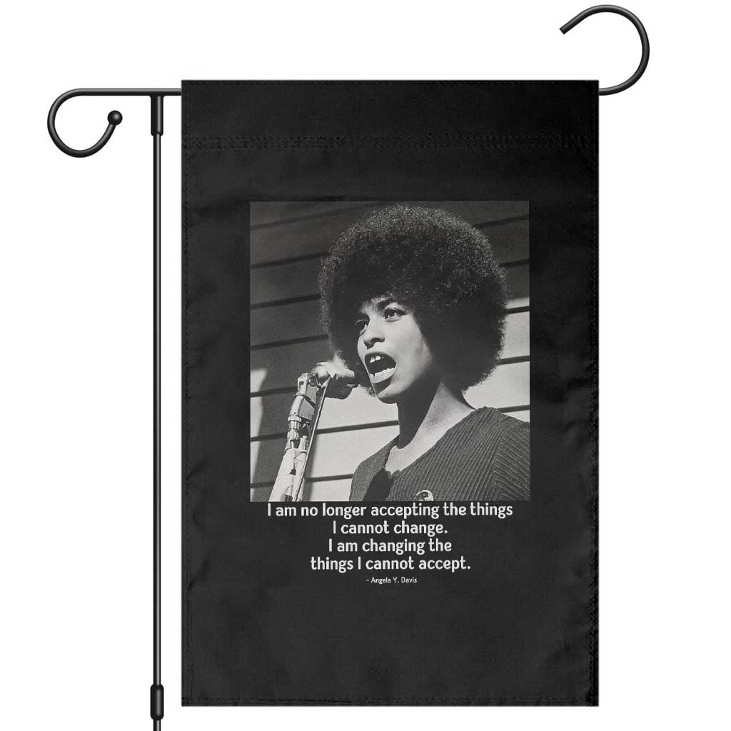 Angela Davis Inspirational Quote Garden Flag Black History African Pride Power - Wonder Print Shop