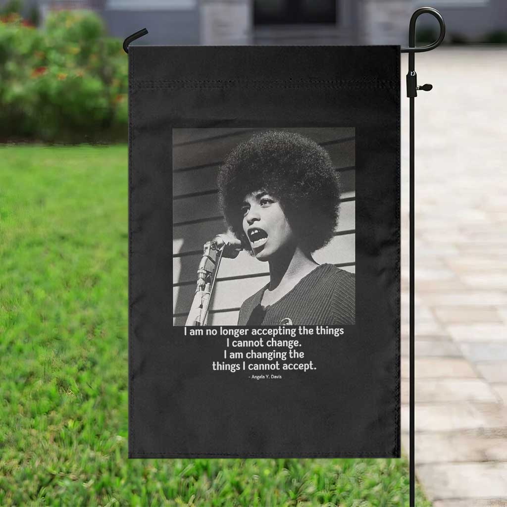 Angela Davis Inspirational Quote Garden Flag Black History African Pride Power - Wonder Print Shop