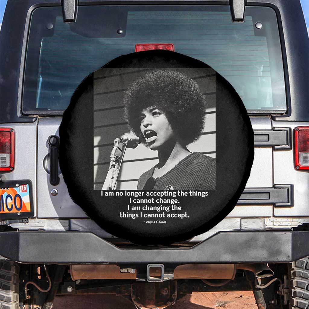 Angela Davis Inspirational Quote Spare Tire Cover Black History African Pride Power - Wonder Print Shop