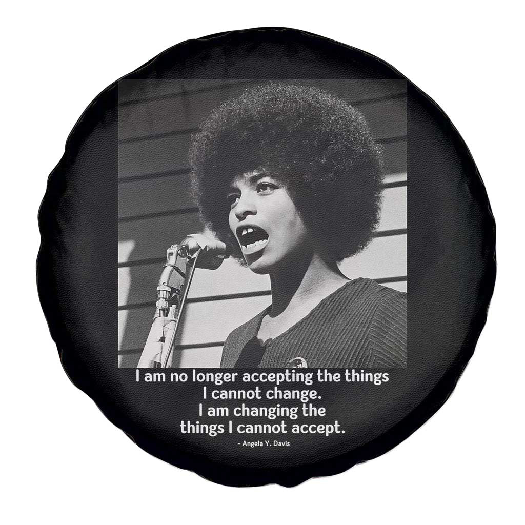 Angela Davis Inspirational Quote Spare Tire Cover Black History African Pride Power - Wonder Print Shop
