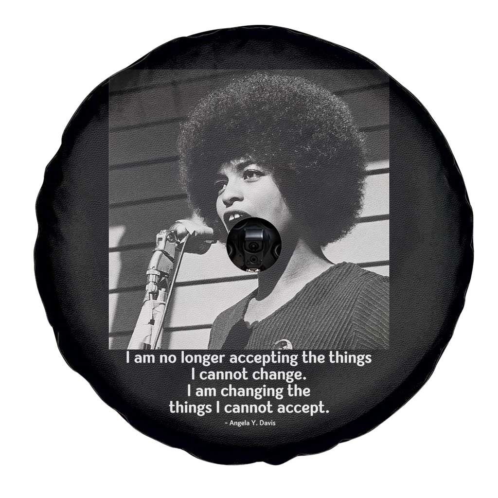 Angela Davis Inspirational Quote Spare Tire Cover Black History African Pride Power - Wonder Print Shop