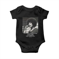 Angela Davis Inspirational Quote Baby Onesie Black History African Pride Power - Wonder Print Shop