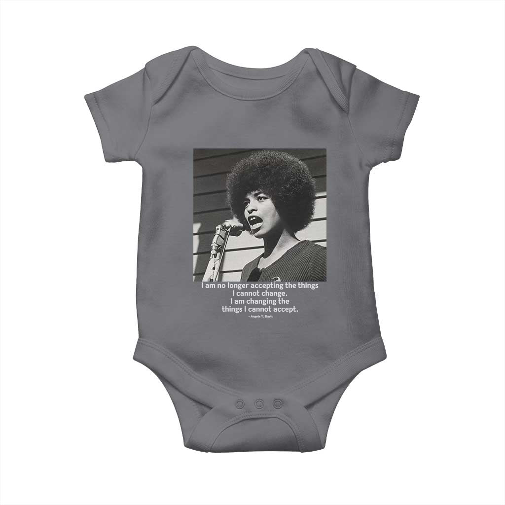 Angela Davis Inspirational Quote Baby Onesie Black History African Pride Power - Wonder Print Shop