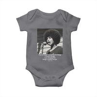 Angela Davis Inspirational Quote Baby Onesie Black History African Pride Power - Wonder Print Shop