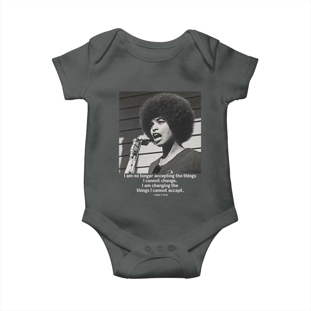 Angela Davis Inspirational Quote Baby Onesie Black History African Pride Power - Wonder Print Shop