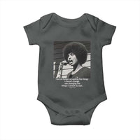 Angela Davis Inspirational Quote Baby Onesie Black History African Pride Power - Wonder Print Shop