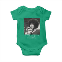 Angela Davis Inspirational Quote Baby Onesie Black History African Pride Power - Wonder Print Shop
