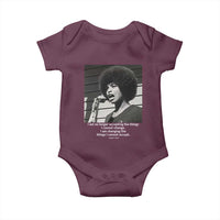 Angela Davis Inspirational Quote Baby Onesie Black History African Pride Power - Wonder Print Shop