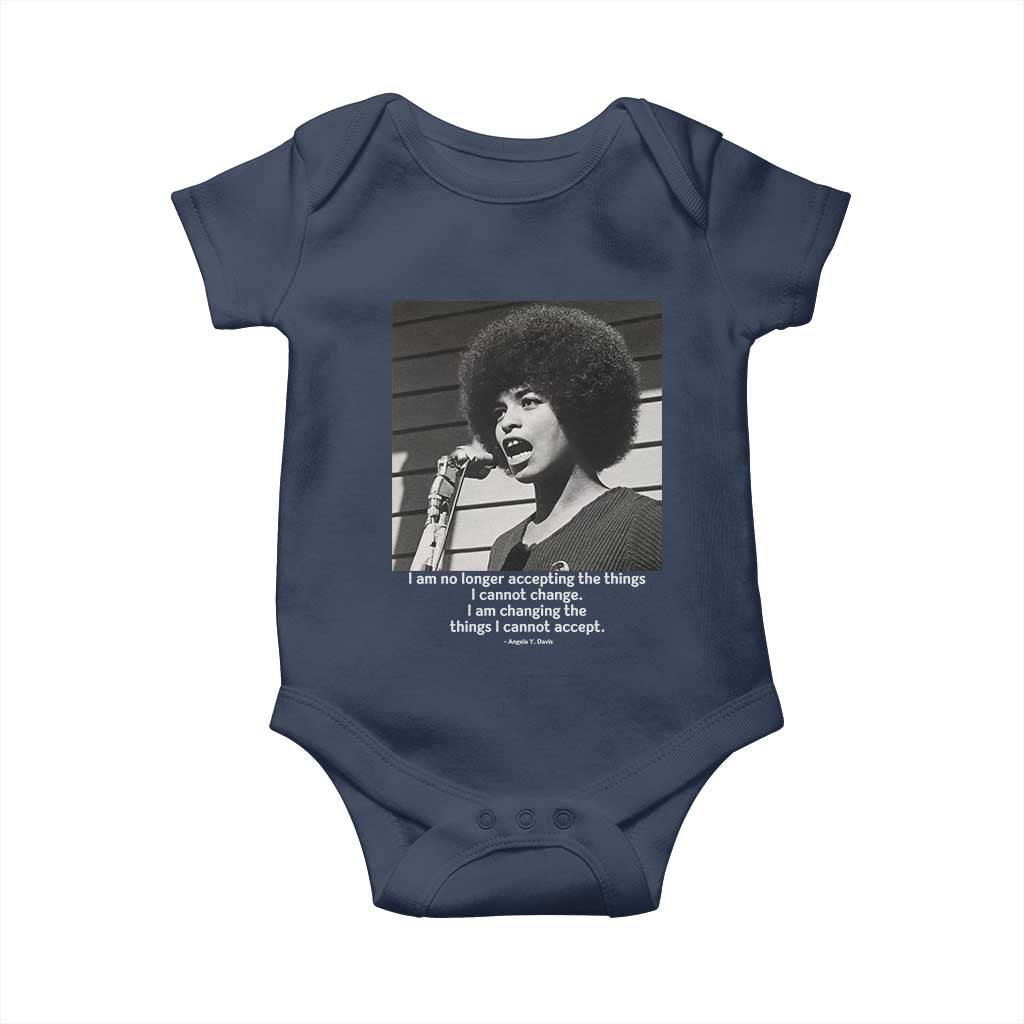Angela Davis Inspirational Quote Baby Onesie Black History African Pride Power - Wonder Print Shop